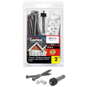 9 x 2" WHITE TRIM SCREWS W/WG PLGS 75PK