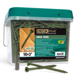 10 X 3" STAR DRIVE GREEN DECK SCREWS T25 25LB.