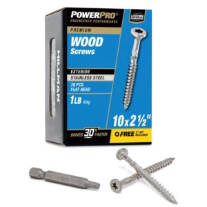 10 X 2-1/2" STAINLESS DECK SCREWS
