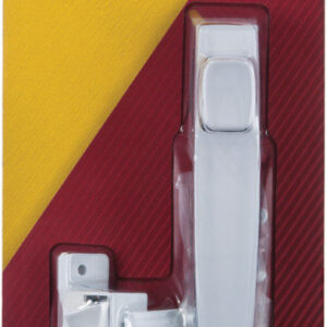 SCREEN DOOR LATCH W/BUTTON WHITE