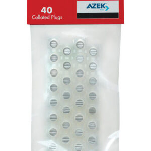WHITE SMOOTH TRIM SCREW PLUGS 40PK