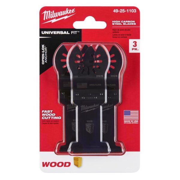 MILWAUKEE OSCILLATING HI-CARBON STEEL BLADE 3 PACK (49-25-1103)