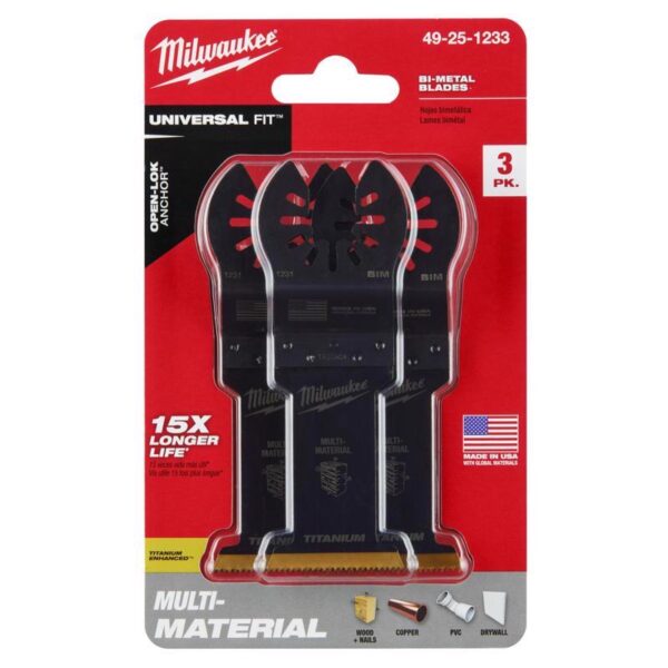 MILWAUKEE OSCILLATING BI-METAL BLADE 3 PACK (49-25-1233)