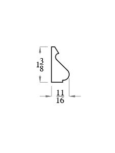 11/16 X 1-3/8" FJ PRIMED BASE CAP 16FT (163)