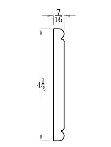 4-1/4" FJ PRIMED CHAIR RAIL BACKER 16FT (956)