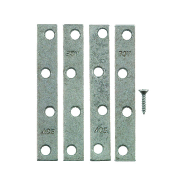 4" X 5/8" MENDING BRACE GALV. 4PK