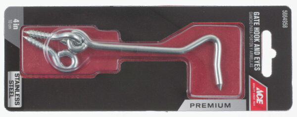 4" HOOK & EYE STAINLESS
