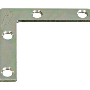 2" X 3/8"  FLAT CORNER BRACE ZINC 4PK