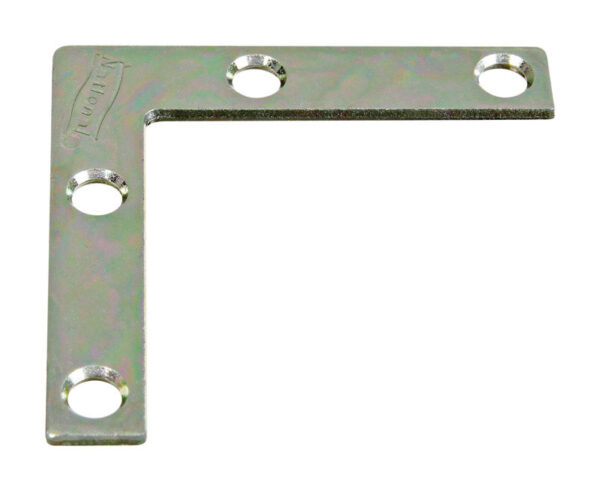 2" X 3/8"  FLAT CORNER BRACE ZINC 4PK