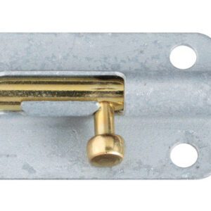 4" BARREL BOLT GALV./BRASS